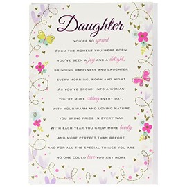 Heartfelt Wishes Sentimental Birthday Card Daughter - Regal Publishing C80679, white|peach|beige|pink|green, 9 x 6 inches