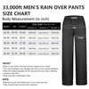 33,000ft Men's Rain Pants, Waterproof Rain Over Pants, Windproof Outdoor