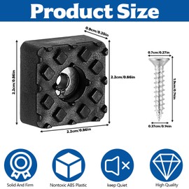 25 Pcs Square Rubber Feet for Garden Furniture Feets, Non-Slip Screw in Rubber Furniture Feet for Outdoor Furniture Table Leg Chair Leg Floor Protectors Pads(22 x 22mm)