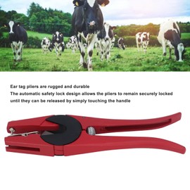 100 Pieces Livestock Ear Tags and Applicator Kit, 001-100 Number Animal Ear Tagger Identification ID Tag Marker Farm Ear Tag Kit for Goat Sheep Pigs Cows (Green Ear Tag with Red