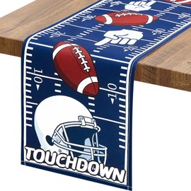 Letjolt Touch Down Table Runner 72 Inches, Blue