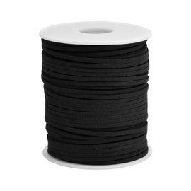 1 Roll 45 m x 3 mm Leather Bands Leather Cord Chain Faux Suede Cord Leather Strap Flat Leather Cord Strips Art Suede Cord Rope for Jewellery Making Craft Bracelet Gift Packaging (D)
