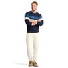 IZOD Men's Button Mock Sweater, Navy Blazer