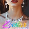 Zoestar Silver Rhinestone Bridal Jewelry Set Flower Crystal Necklace Earrings