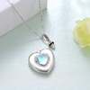 Moonstone Urn Necklaces for Ashes 925 Sterling Silver Heart Moonstone
