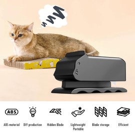 Mesenymm Cardboard Cutter for Cat Scratchers, Printed Cardboards Box Cutter, Cardboard Cat DIY Cat Scratchers, Handheld Cardboards Recycle Tool, Cutting Machine for Cat Lovers (Black)