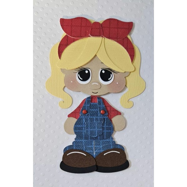 Unbranded Farm Girl Blonde Hair. Scrapbook, Card Making Paper Piecing