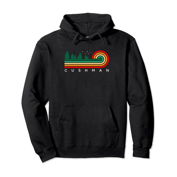 Evergreen Vintage Stripes Cushman, New Hampshire Pullover Hoodie