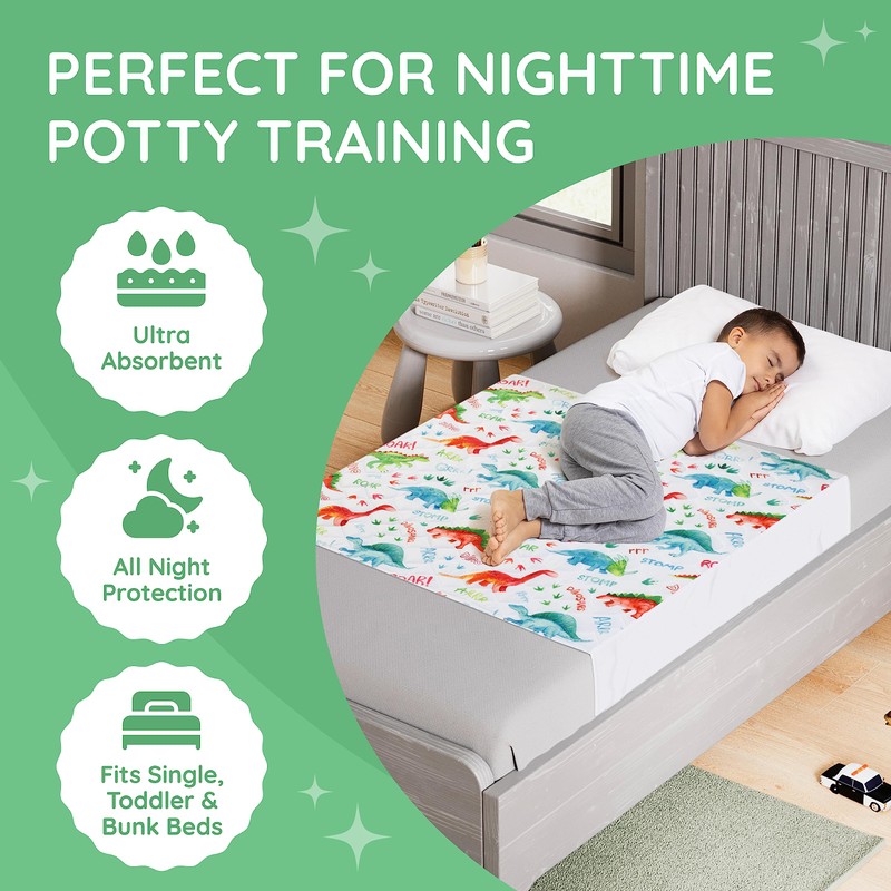 Potty training bed pad with tucks, mattress protector for 100%