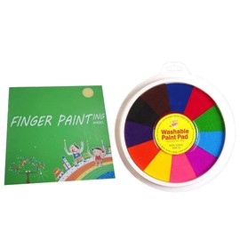 Children's Finger Painting, Washable Finger Painting Set in Multiple Colours, with 24 x 24 cm Picture Book, Sealed Cover Design (Assorted Colour)