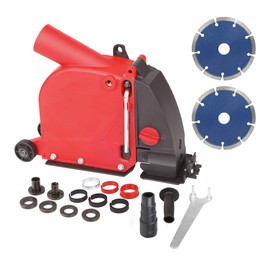 Dastool Angle grinder dust collection attachment for Double-Cut Saw,Wall Chaser dust shroud 5 inch AG03