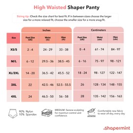 SHAPERMINT Body Shaper Tummy Control Panty - Shapewear for Women, Sand, S