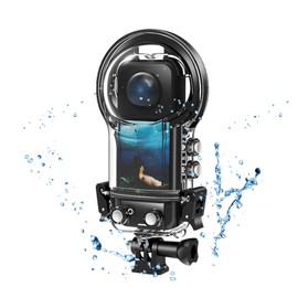 IPX8 Waterproof Diving Housing for ONE X3 164 Feet, with Tempered Glass Lens, Hydrophobic Coating, Robust Construction, Ideal for Diving, Surfing, Snorkelling and