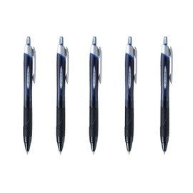 Uni-ball New Jetstream Extra Fine & ultra micro Point Retractable Roller Ball Pens,-rubber Grip Type -0.38mm-blue Ink-value Set of 5