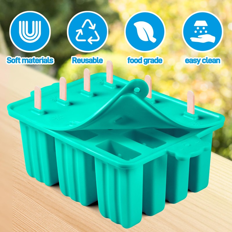 Popsicles Molds Silicone, Bpa-free ice Pop Mold Food Grade Popsicle