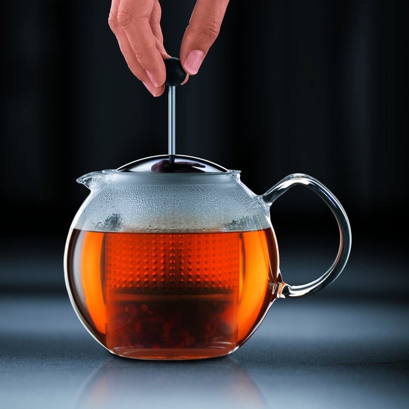 Bodum Assam Tea Press with Glass Handle and Coloured Plastic