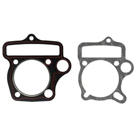 RedCap Cylinder Head Gasket Set Compatible for 4 Stroke Horizontal Engines 125cc Taotao ATV, Dirt Bike, Go Kart, Quad, 4 Wheeler Dune, Buggy with Oblong Hole (55mm) - Reliable Sealing