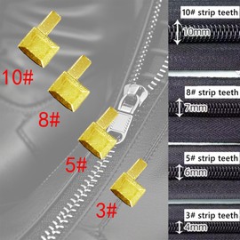 80pcs Metal Zipper Repair Kit 4 Sizes for Jacket and Coat Zipper Slider Fixer DIY Sewing Zipper Replacement in 4 Colors for Repairing Zippers