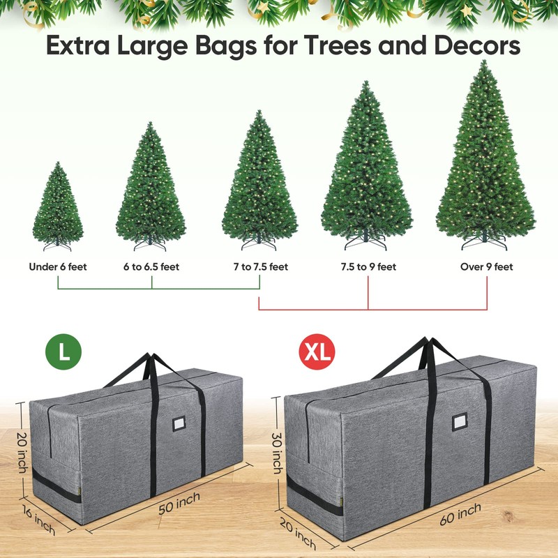 BALEINE 9 ft Christmas Tree Storage Bag, Heavy Duty 900D