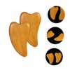 BIUDECO 2pcs Wooden Gua Scraping Massage Tool for Muscle Relief