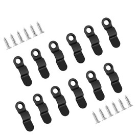 Cionyce 50PCS Frame Turn Button, Metal Bow Shape Picture Frame Hardware Backing Clips with Screws for Hanging Pictures, Photos, Posters, Drawing Crafts(Black)