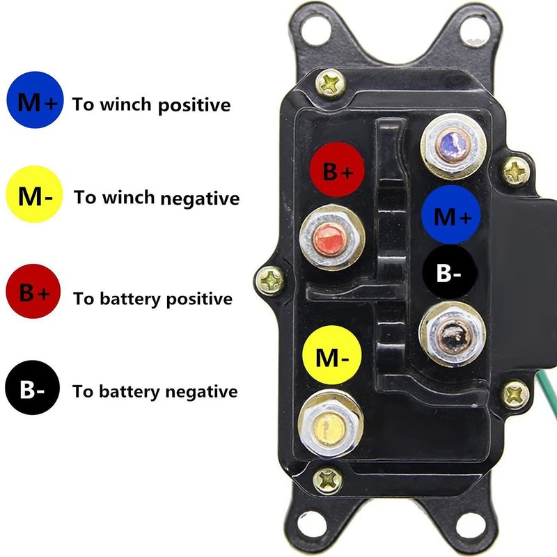 Winch Relay, 12V 250A Contactor Solenoid Relay Switch 63070 62135