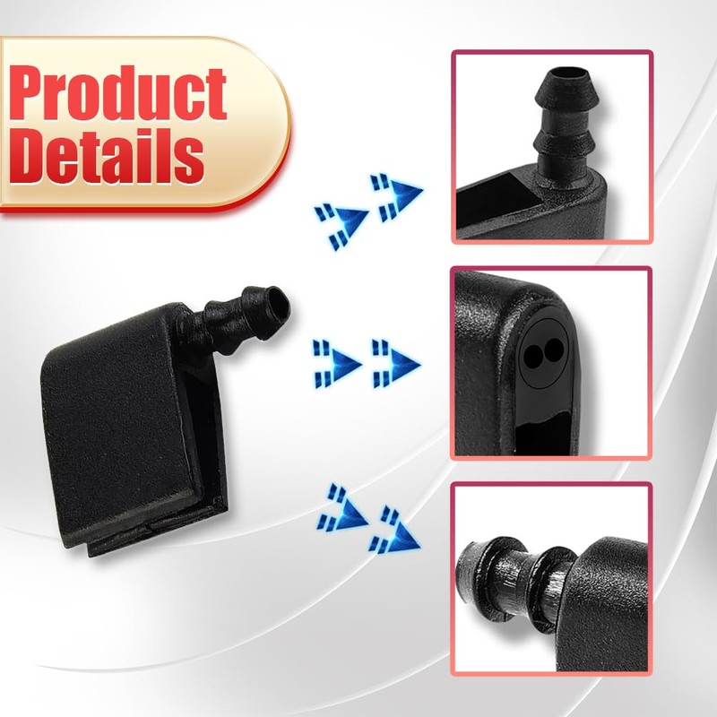 HQRNYP 2PCS Windshield Washer Wiper Arm Nozzles, Windshield Washer Sprayer,