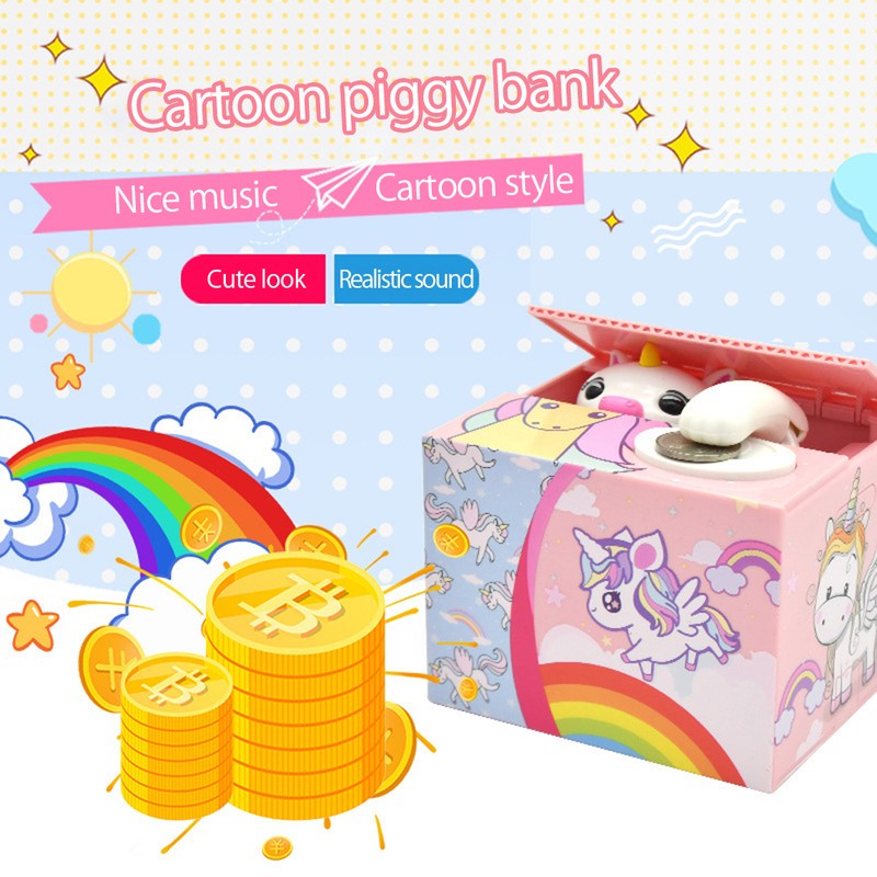 Christmas Stealing Coin Money Box Toy Santa Claus Piggy Bank