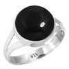 Jeweloporium 925 Sterling Silver Ring for Women Real Black Onyx
