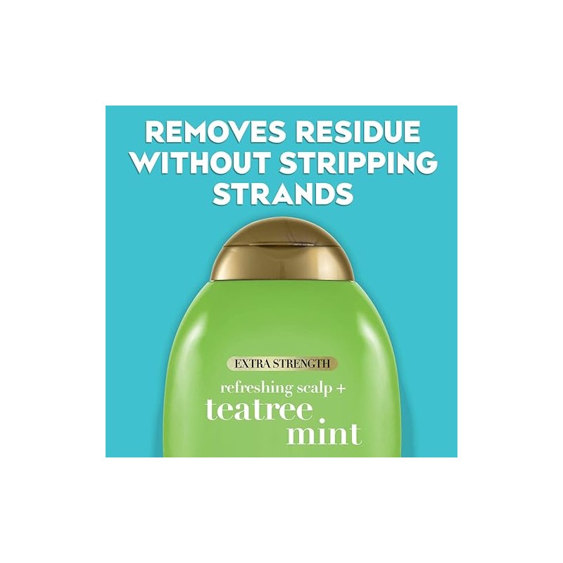 OGX, Shampoo Extra Fuerte de Tea Tree y Menta, 385