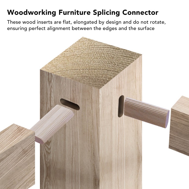 50Pcs Beech Wood Domino Tenon Stopper for Crafting Woodworking Furniture