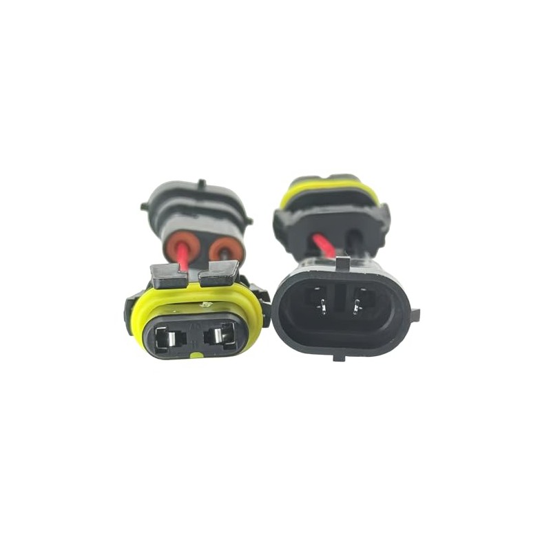 2PCS H8/H9/H11 to 9006 Bulb Socket Conversion Harness - Compatible