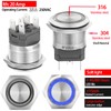 UL Listed 22mm Push Button Switch 15A 110V-120v Latching 2NO