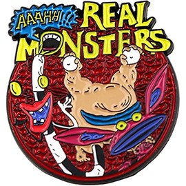 Real Cartoon Monsters Characters 1.4 Inches Tall Metal Enamel Pin