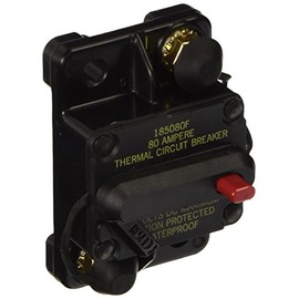 Bussmann CB185-80 Waterproof High Amp Flush Mount Type III (3) Circuit Breaker (80 Amp), 1 Pack