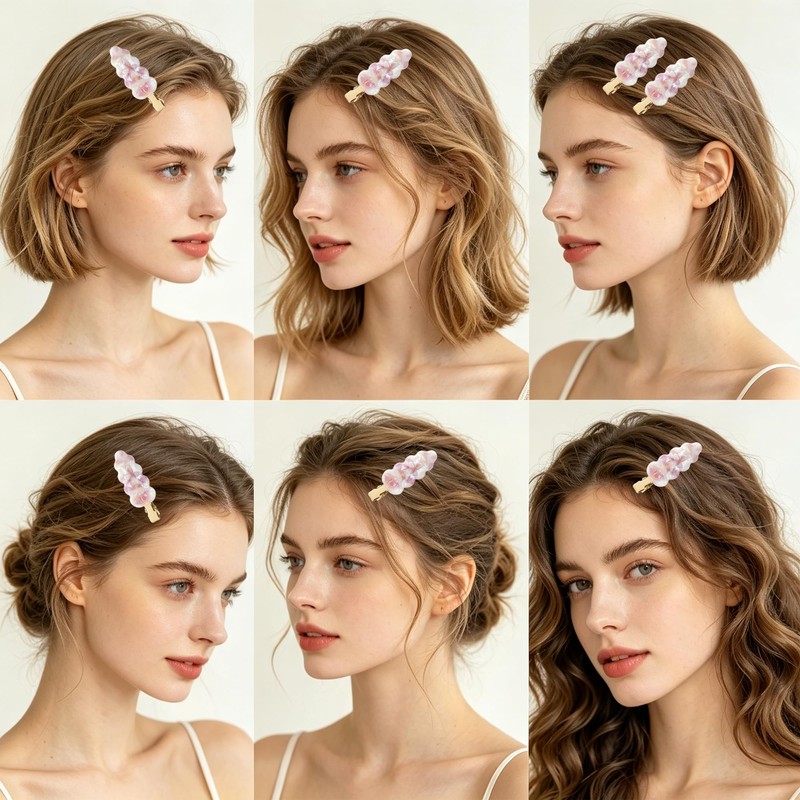 4 PCS Seamless Hair Clips, No Crease Hair Bang Clip