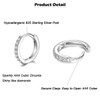 GULICX 1Pairs 8mm Silver Hoop Earrings for Women Men Teens,