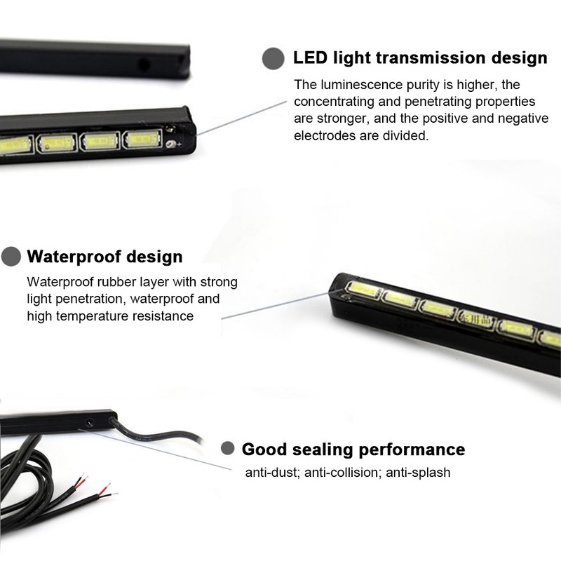 Waterproof Daytime Running Light 5630 High Brightness LED DRL Car