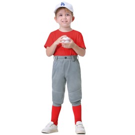 MIVEI 2T/3T/4T/5T/6T Youth Toddler Boys Baseball Pants - Kids Gilrs Tee Ball Softball Football Pants with Belt Loop UPF50+