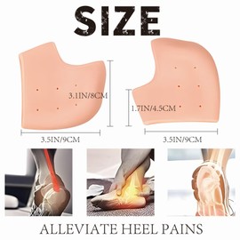 VireEyU Gel-Fersenpolster – 3 Paar Silikon-Pads für Fersenschmerzen, Plantarfasziitis und Achillessehnenentzündung – weiche Gel-Pads für trockene und rissige Fersen（blau, schwarz, hautfarben）