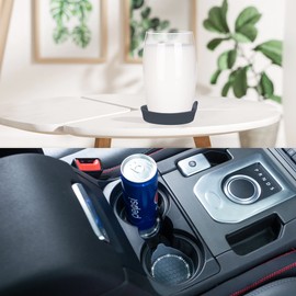 Amooca Amooca Car Cup Coaster Universal Non-Slip Cup Holders Bling Crystal Rhinestone Car Interior Accessories 4 Pack Grey