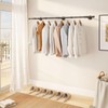 IBUYKE Industrial Pipe Clothes Rack, 61.4 Inch Wall Mounted Clothing