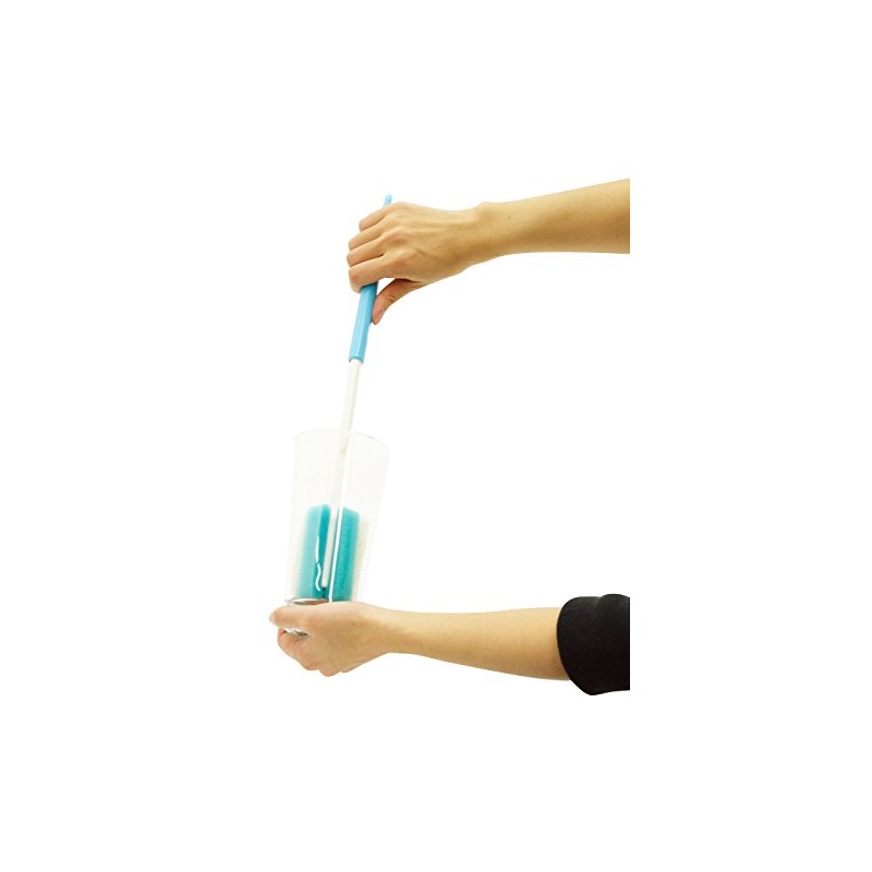 Kokubo Corporation Bottle Sponge with 2-Stage Adjustable Handle Length Telescopic