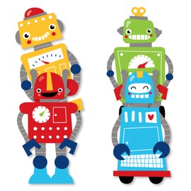 Big Dot of Happiness Gear Up Robots - Decorations DIY Birthday Party or Baby Shower Essentials - Set of 20
