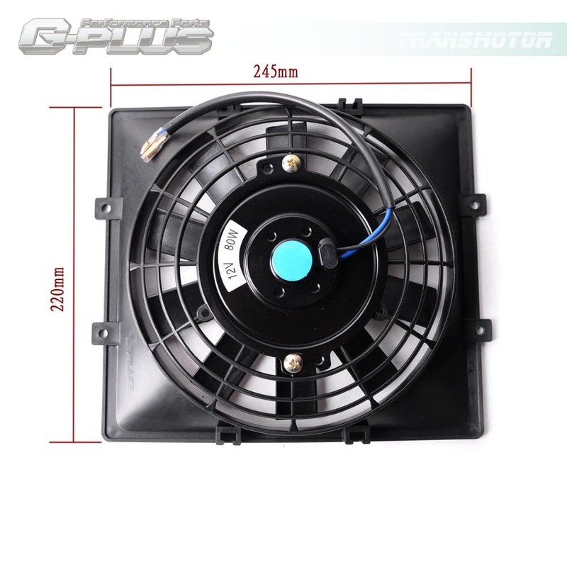 G-PLUS Universal 7" Slim Pull Push Engine Oil Cooler Radiator