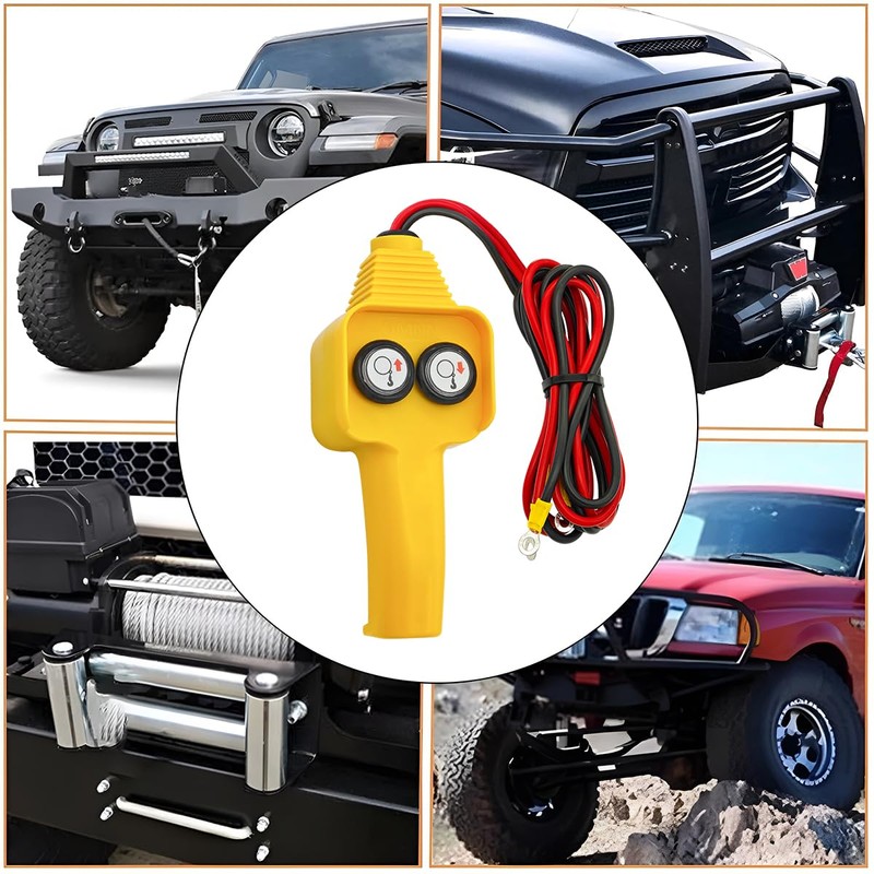 AUCELI Winch Controller, Winch Hand Control Assembly, Push Button Style