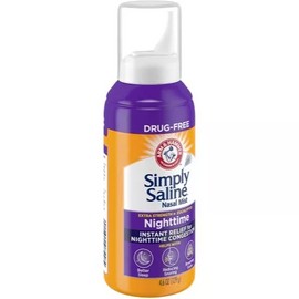 4 Pk Simply Saline Plus Nighttime Nasal Mist Eucalyptus Extra Strength 4.25Oz Ea