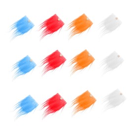 DOITOOL 1 Set DIY Gnome Beard Kit with Beads Pre Cut Faux Fur Fabric for Crafting Projects for Valentine Day Christmas Decorations Fluffy Beard Material for Gnome Dolls and Cosplay Parties