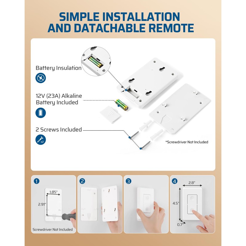 DEWENWILS Wireless Remote Wall Switch and Outlet, Plug in Remote