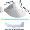 5 Pack Womens Visor Sun Hat Golf Cap Iridescent Reflective